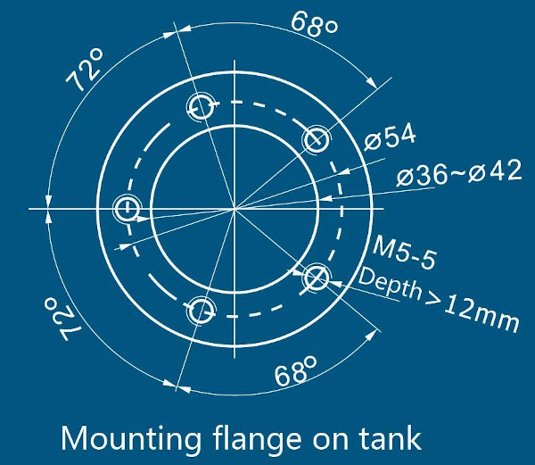 Датчик уровня 700 мм, 10-190 Ом, нерж. (Мореман).