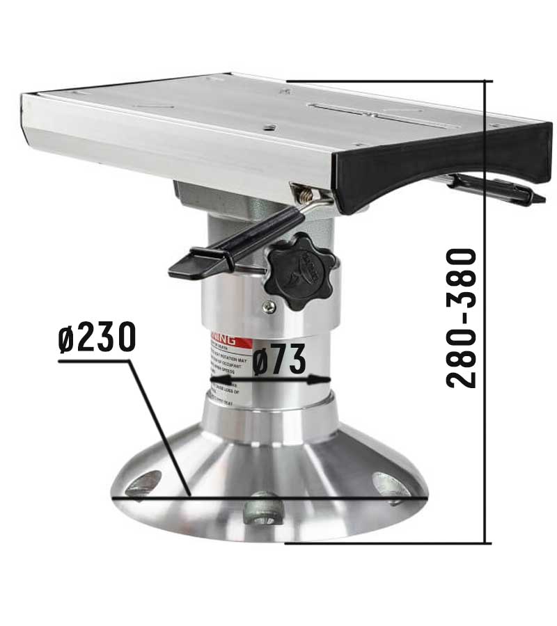 Стойка с креплением под сиденье Marine Rocket, 28-38 см.