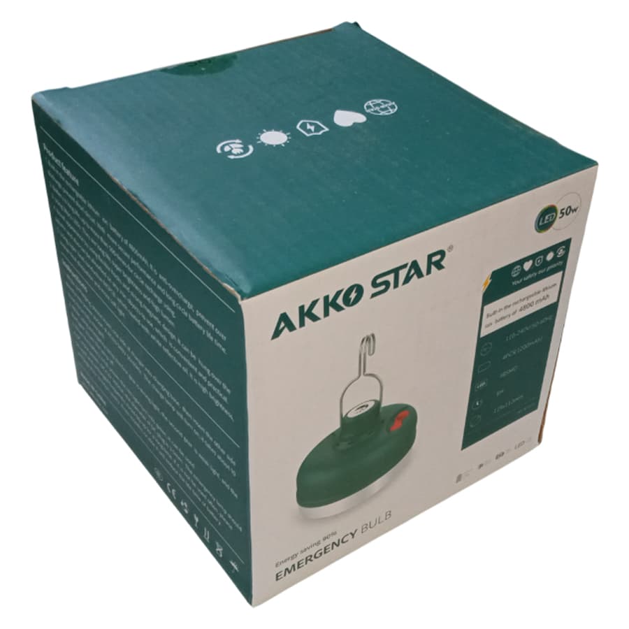 Фонарь для кемпинга аккумуляторный Akko star, 50 W, 4800 mAh