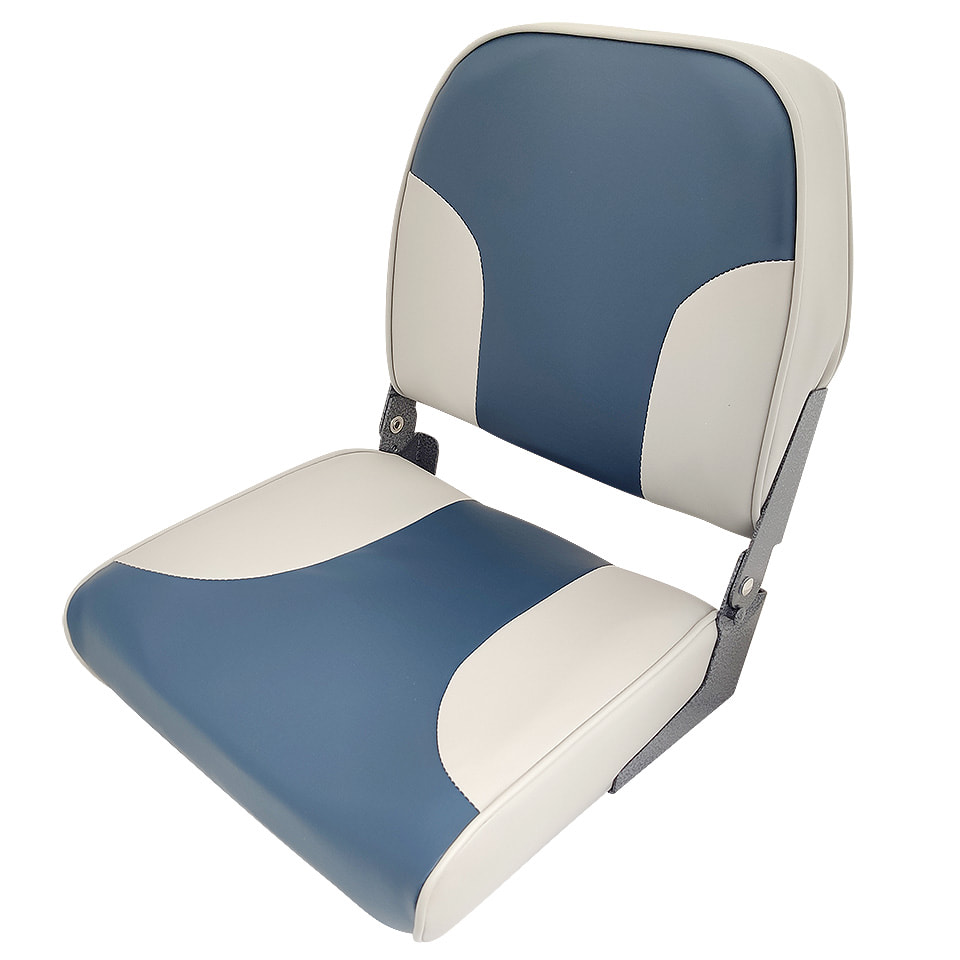 Кресло складное ECONOMY (Мореман), синий/серый