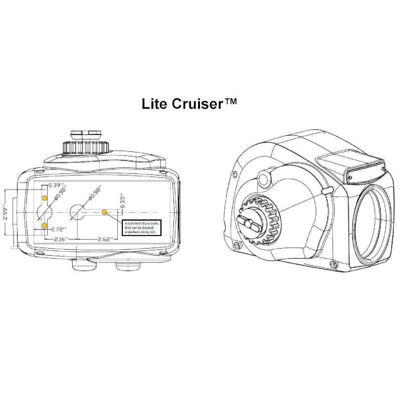 Лебедка электрическая LiteCruiser 10000SW на трейлер (cтальной трос)