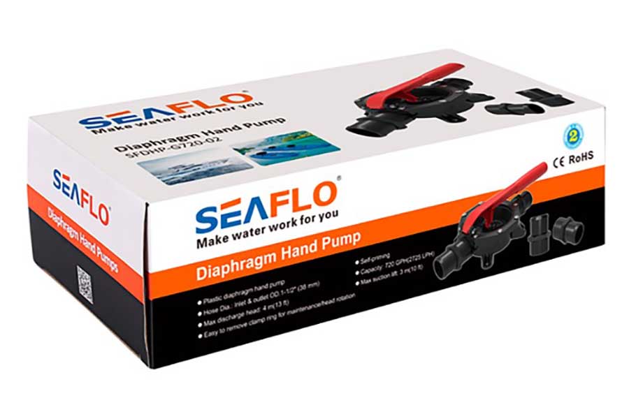 Ручная диафрагменная помпа SeaFlo 720 GPH, 45 л/мин, SFDHP-G720-01