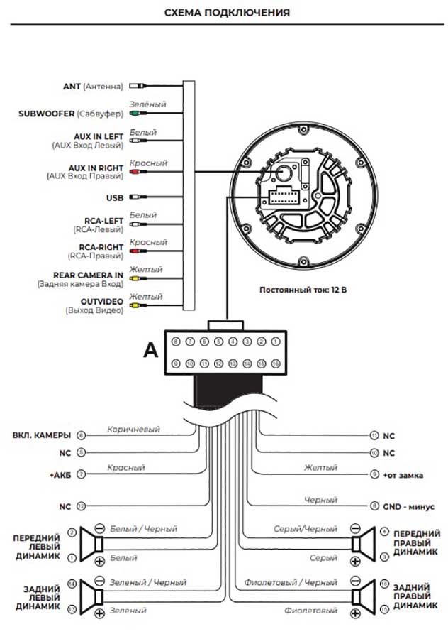 Магнитола Marine Rocket MRH-350, 4 дюйма, Bluetooth, USB, IPX5