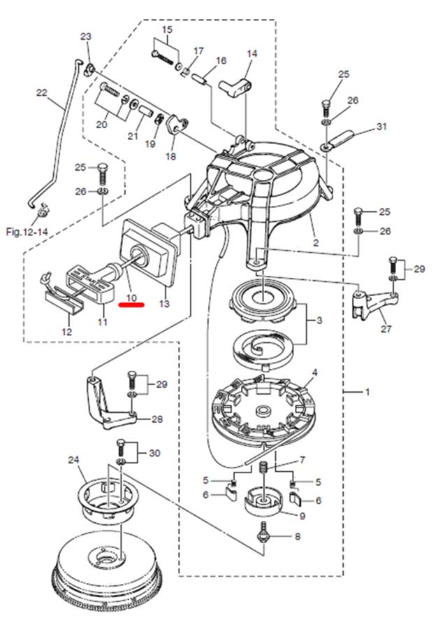 Веревка стартера Тохатцу 9,8 Ø4x1670 