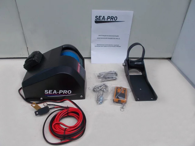 Якорная электрическая лебедка SEA-PRO 25 (алюм. барабан, пульт ДУ)