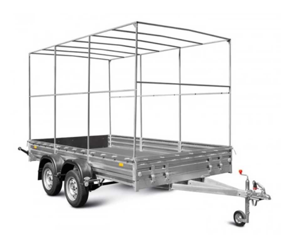 Тент с каркасом 352020 (высокий, H=2000 мм) для бортовых прицепов МЗСА 817718.022 / 025 / 817736.022