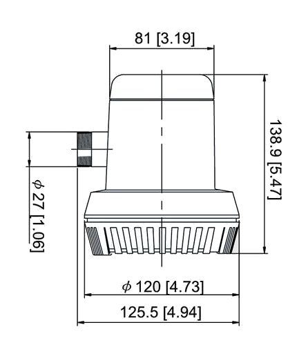Помпа осушительная TMC 600 GPH (2271 л/ч), автомат.