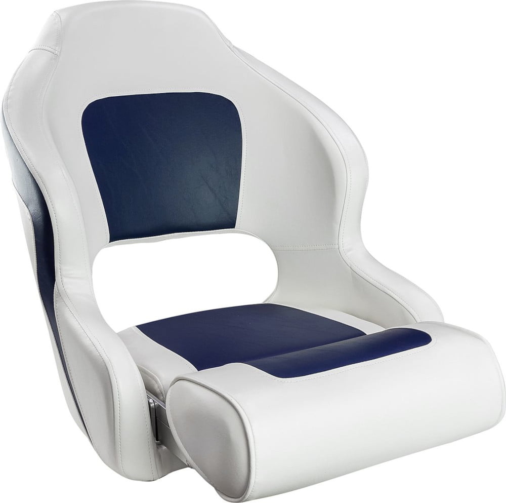Кресло мягкое Delux Sport Flip Up с болстером, белый/синий