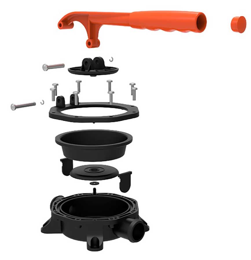 Ручная диафрагменная помпа SeaFlo 720 GPH, 45 л/мин, SFDHP-G720-01