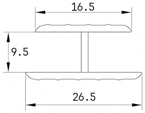 Профиль для пайола Н-типа 9 мм.