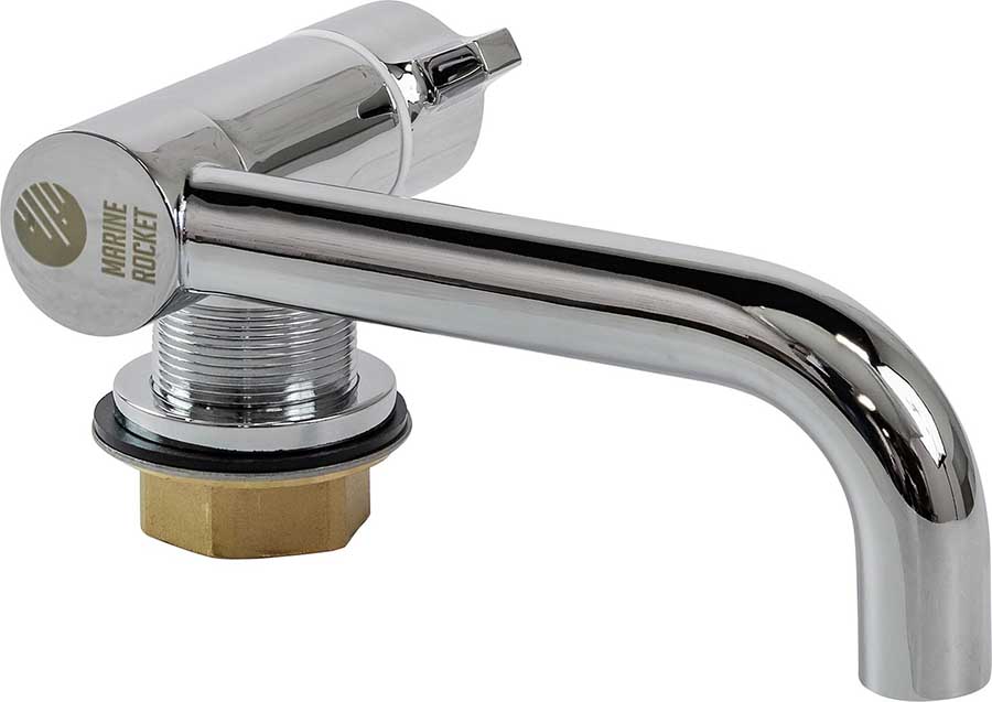 Складной кран-смеситель Marine Rocket для горячей и холодной воды, хромированная медь