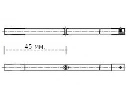 Веретено (держак) весла 108 см., Ø 35 мм.