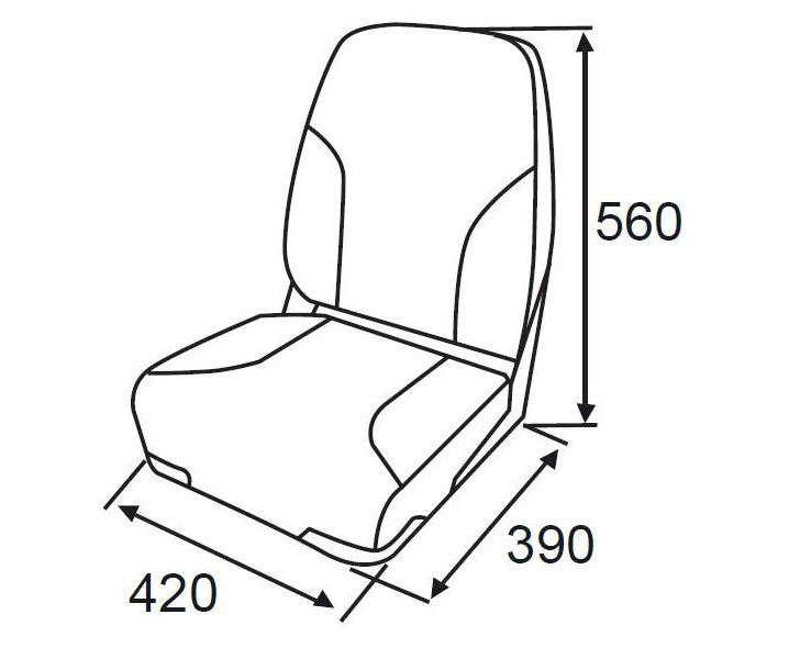Кресло складное, арт. 75102GR (серо-красное)