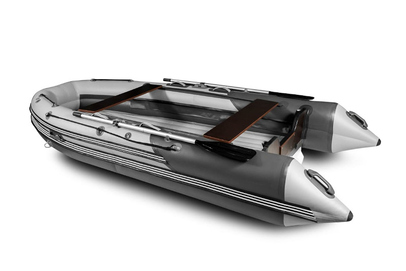 Надувная лодка ПВХ Риф Скат Тритон 370 НД (надувное дно)
