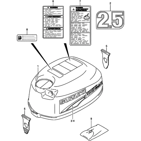 Капот (крышка двигателя) Suzuki