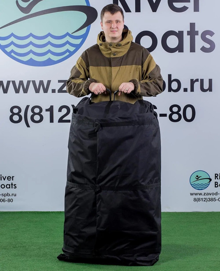 Надувная лодка ПВХ RiverBoats RB 370 НДНД (серо-черный)