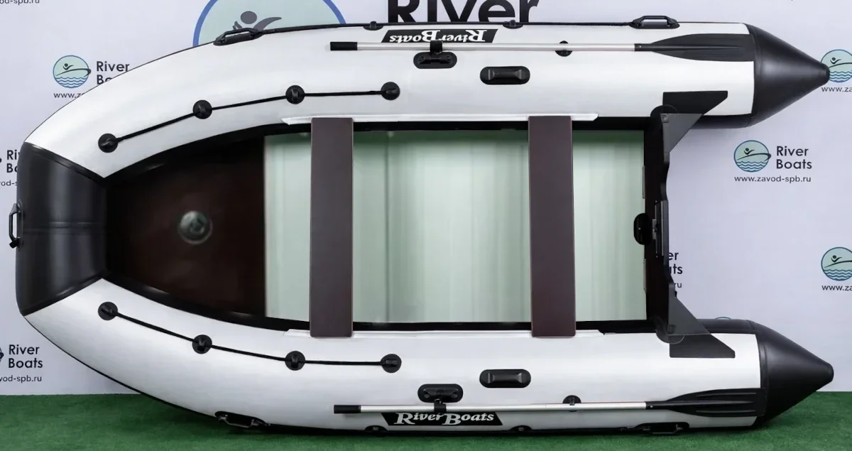 Надувная лодка ПВХ RiverBoats RB 390 (баллон 53, алюминиевое дно)