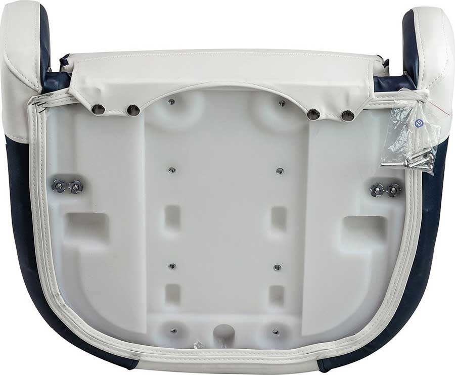 Кресло Ocean Flip Up мягкое виниловое с болстером, белый/синий