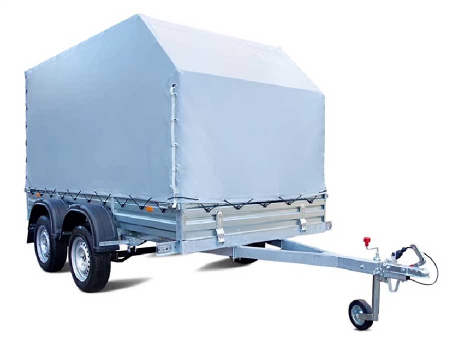 Тент с каркасом 251415 С (высокий, со скосом 45°, H=1500/1700 мм) для бортовых прицепов МЗСА 817704.022 / 024