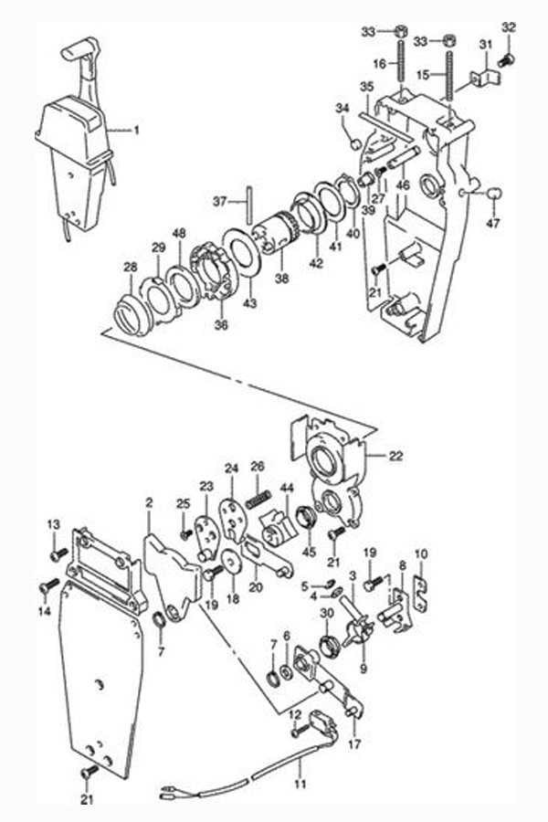 Дистанционное управление Suzuki DF 25-250, постовое, Marine Rocket