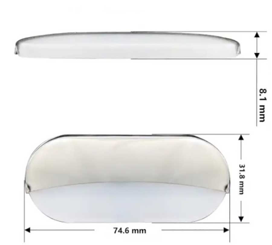 Светодиодный светильник для подсветки палуб и трапов, 0.8Вт, 12В, IP67, теплый белый свет