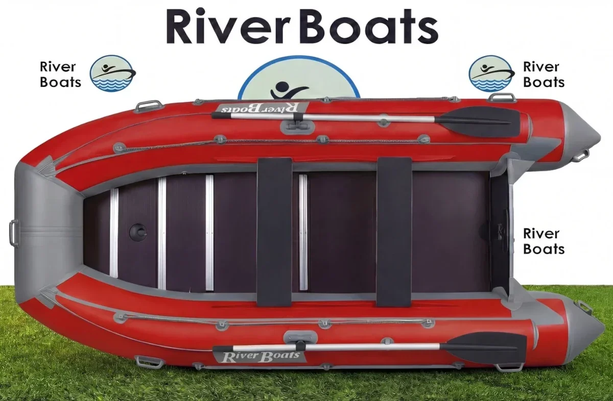 Надувная лодка ПВХ RiverBoats RB 430 (фальшборт, слань)