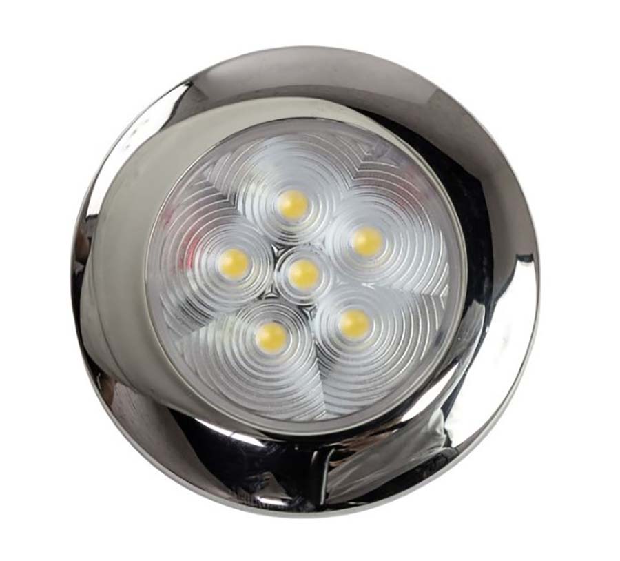 Светильник каютный светодиодный, 1.2 Вт, 12 В, Ø 71 мм