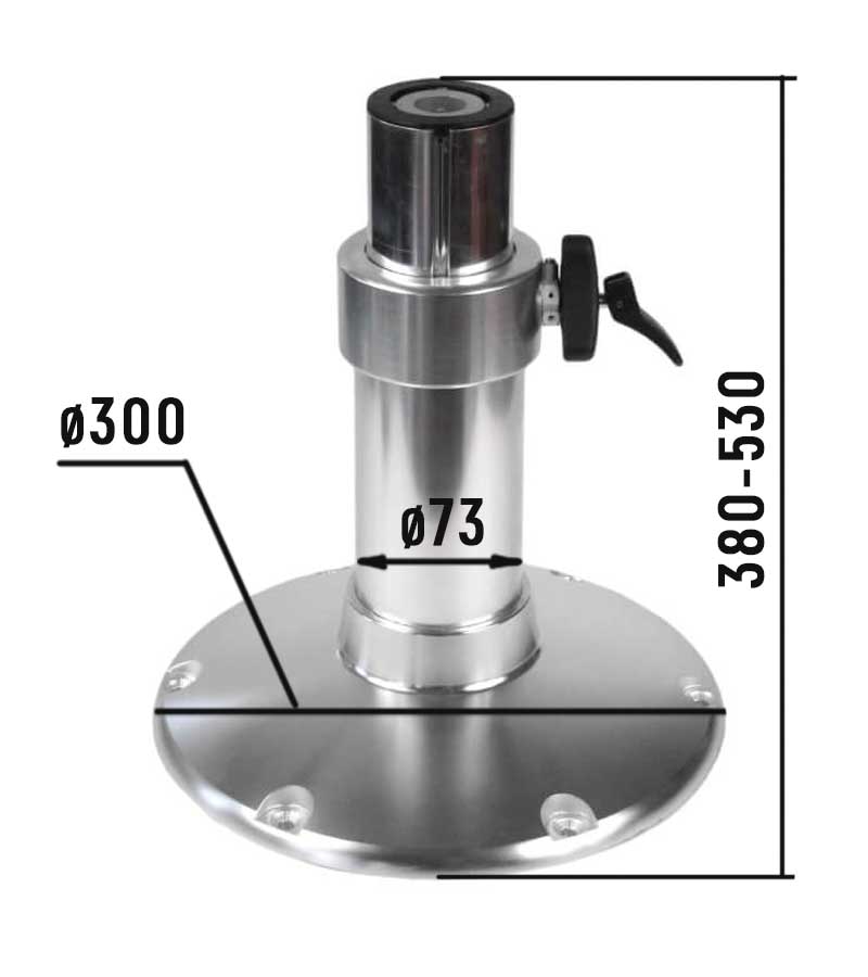 Стойка под сиденье HEAVY DUTY, 38-53 см.