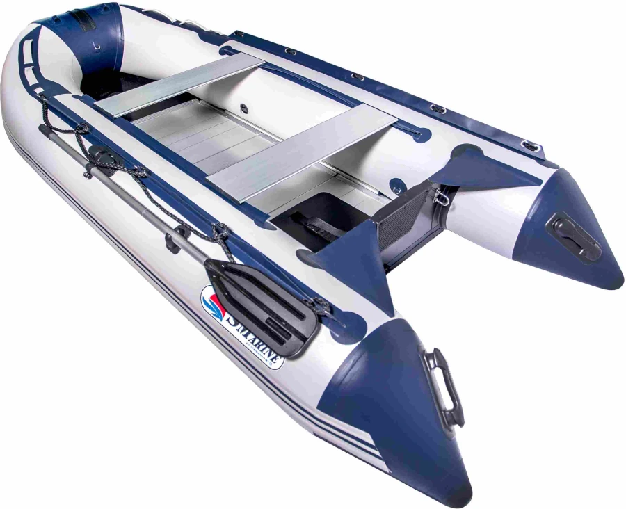 Надувная лодка ПВХ СМарин SDP Max 470, серый/синий