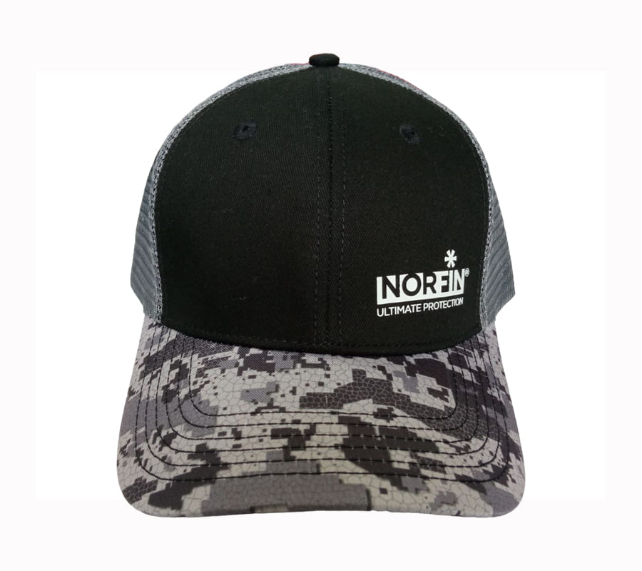 Бейсболка Norfin Black-Camo сетка (АМ-6016)
