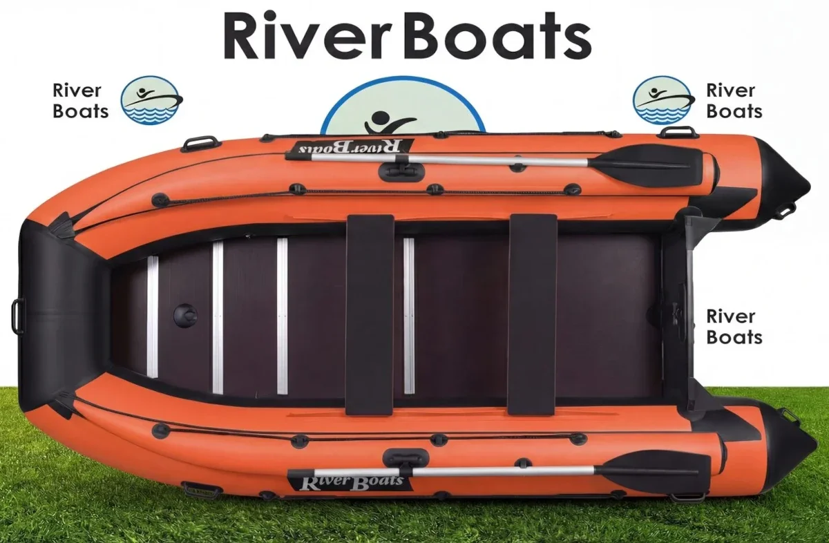 Надувная лодка ПВХ RiverBoats RB 430 (фальшборт, слань)