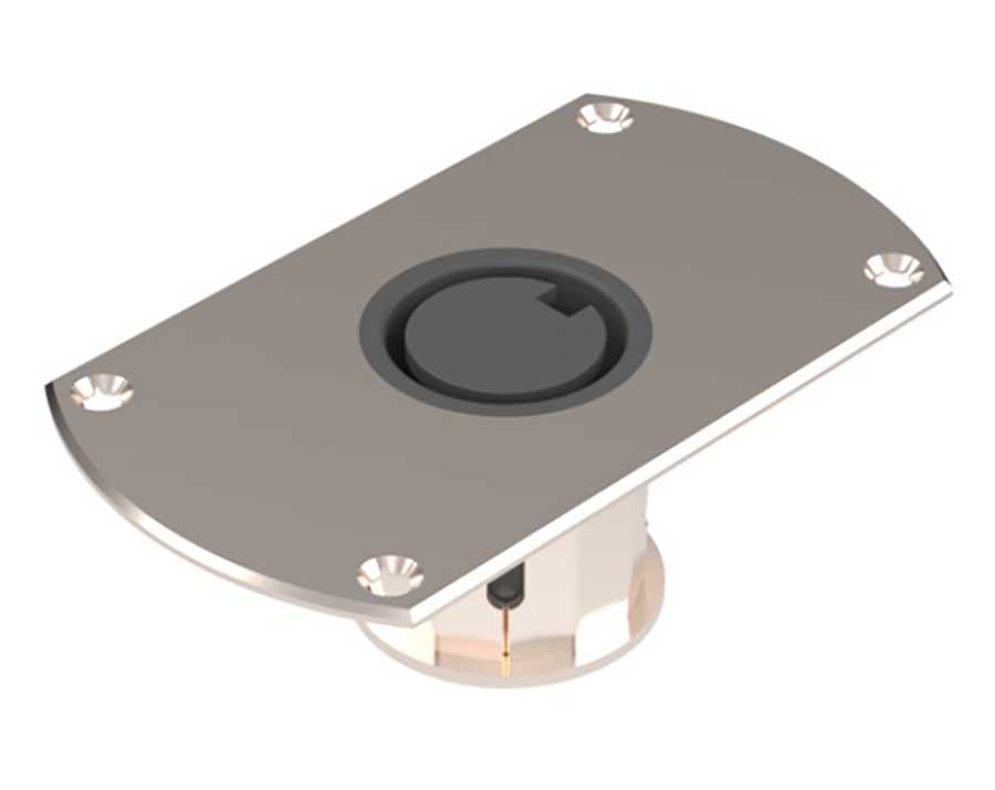 Основание врезное плоское для стоек PLUG-IN, L-130 мм, D-229 мм, d-60 мм