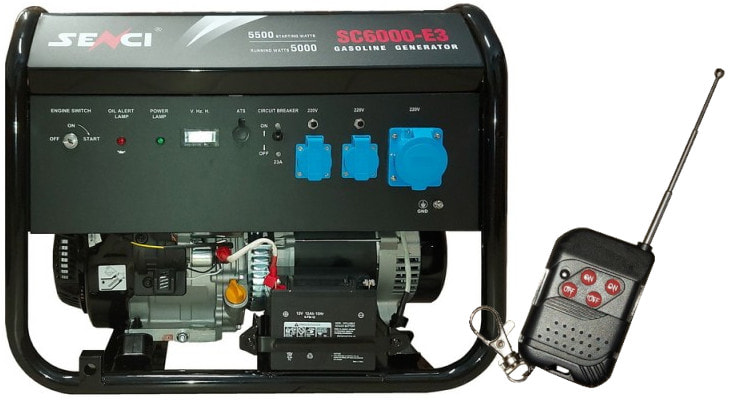 Бензиновый генератор SENCI SC6000-E3 с пультом ДУ
