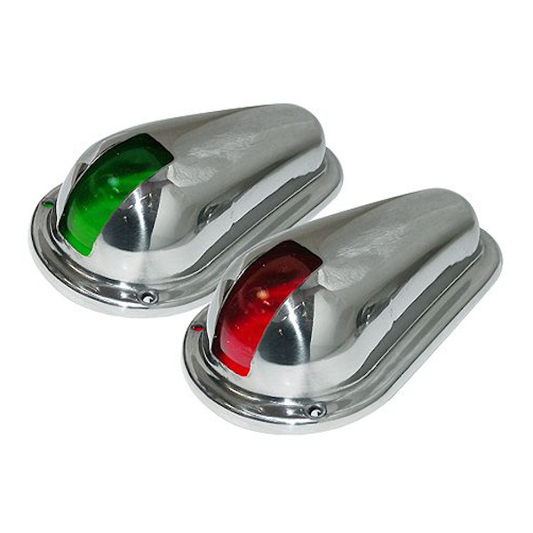 Огни ходовые комплект (красный, зеленый), нерж. сталь, арт. 10250522