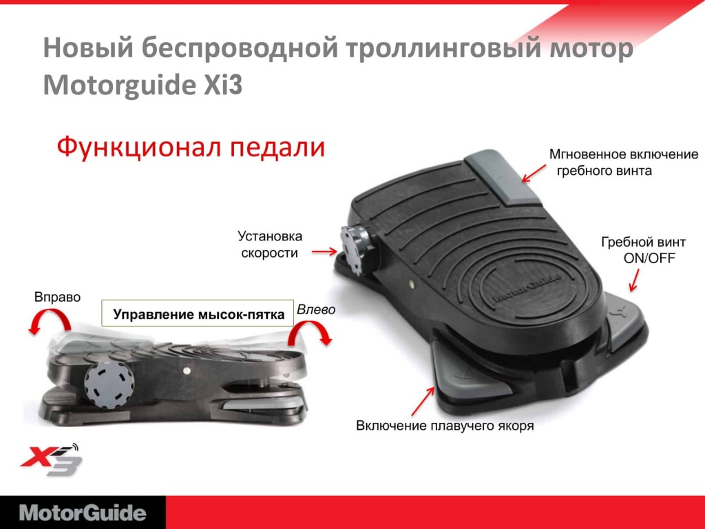 Лодочный электромотор MotorGuide Xi3-70 54''/60" 24V GPS