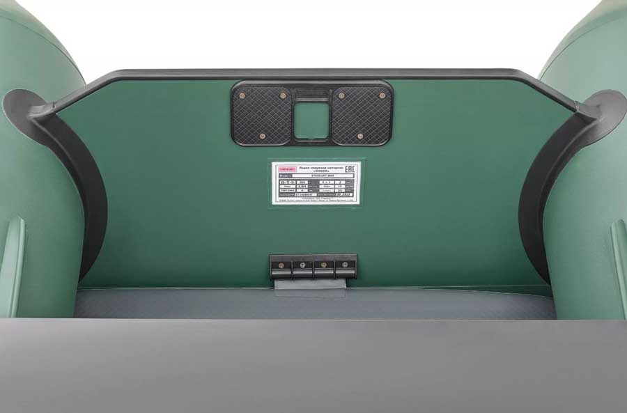 Надувная лодка ПВХ Роджер Стандарт 2600, зеленый + съемный пол Airdeck