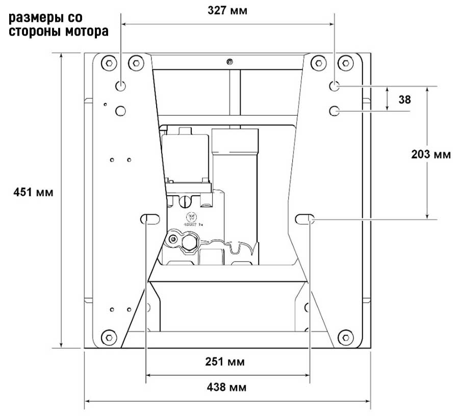Подъёмник мотора гидравлический 50-350 л.с. без указателя