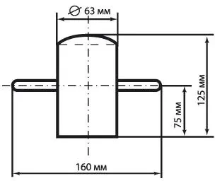 Кнехт одинарный Ø 63 мм., нержавеющая сталь