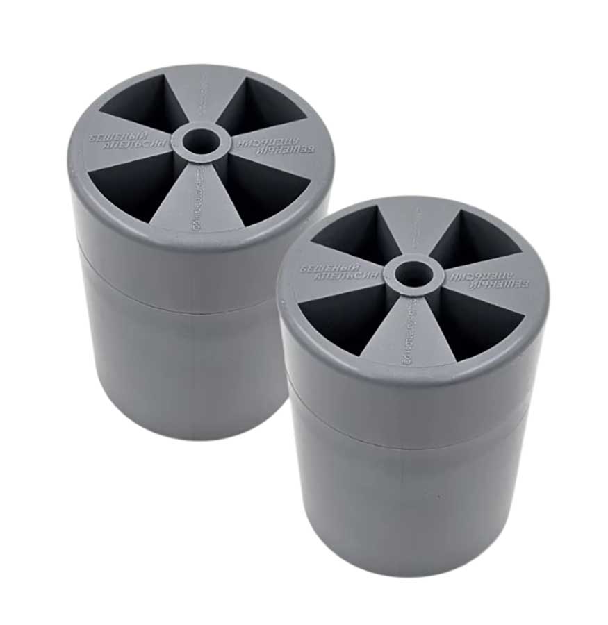 Ролики пластиковые Ø 75х105 мм на ложементы лодочного прицепа, 2 шт., серые