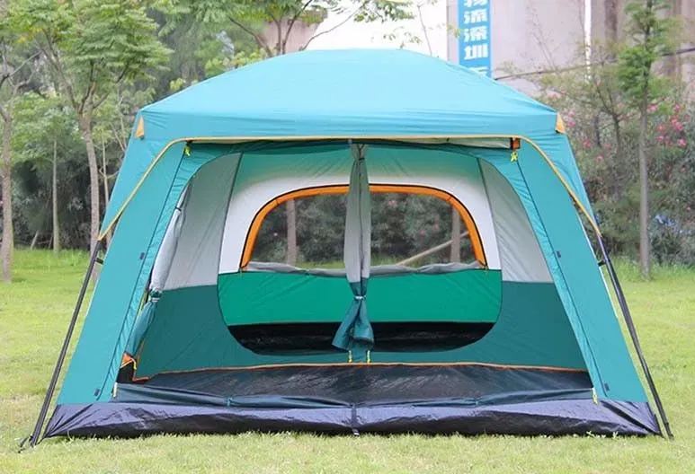 Палатка шатер с тамбуром Coolwalk CW 096, 320х210х185 см. (зеленый)