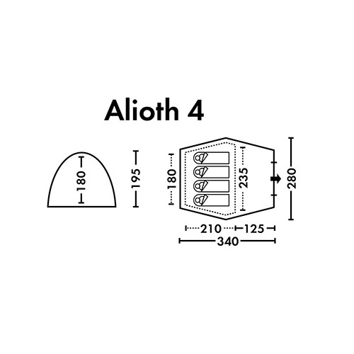 Палатка FHM Alioth 4 (полуавтомат)