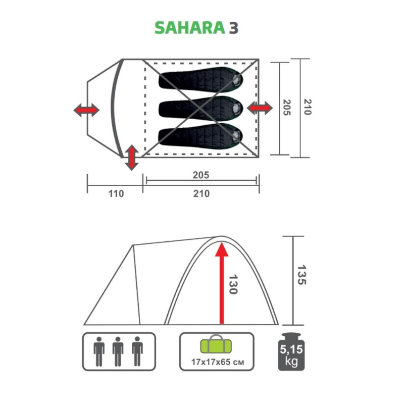 Палатка SAHARA-3