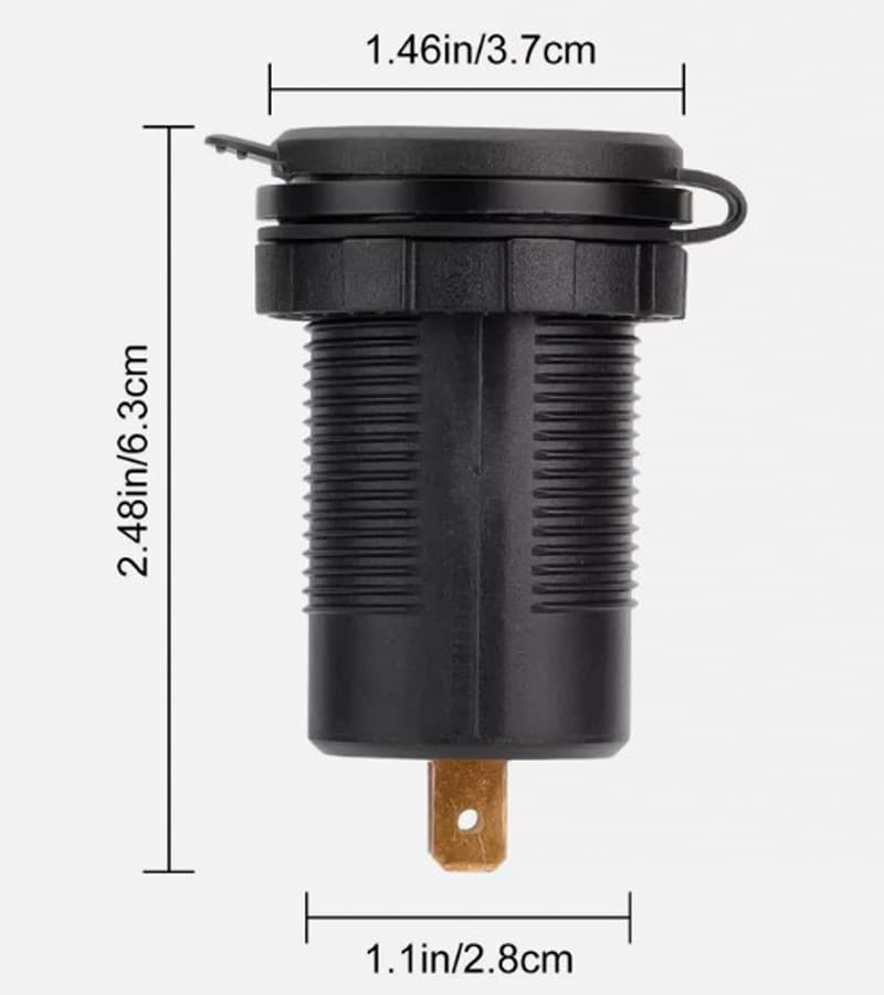 Разъем USB QC 3.0 + 2 PD (3 порта, быстрая зарядка, красная подсветка, выключатель)