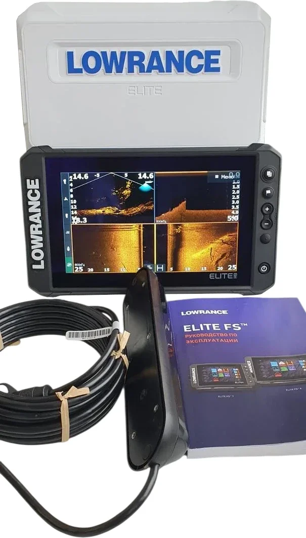 Эхолот Лоуранс Elite FS 9 с датчиком Active Imaging 3-in-1 (прошивка 26.1) + выносная антенна FixPoint 360