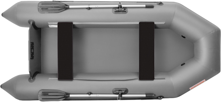 Надувная лодка ПВХ Роджер Стандарт 3000 с привальным брусом, серый