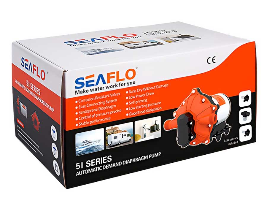 Автомат. нагнетательная помпа SeaFlo с выключателем TTI, 20 л/мин, 12 В