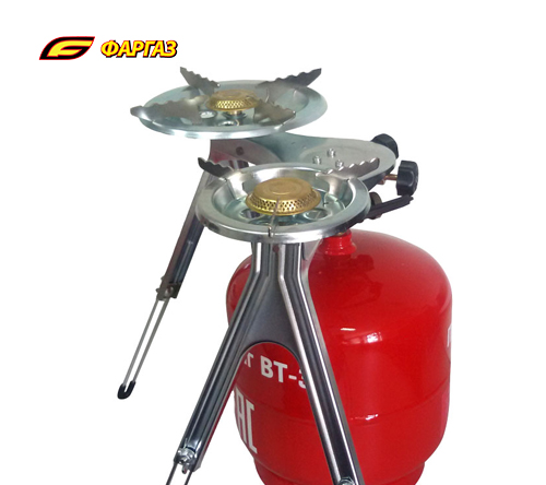 Газовая горелка двухкомф. турист. (220 мм. + 164 мм.)