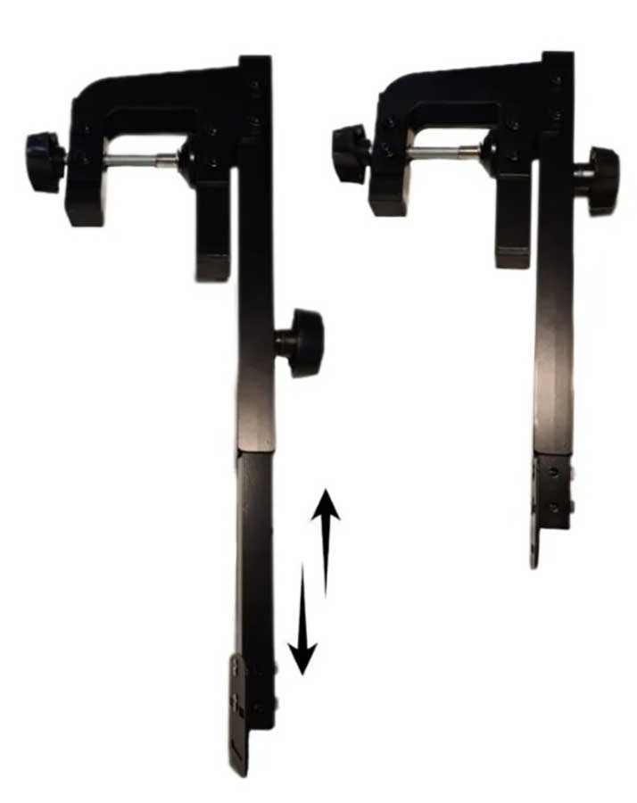 Держатель датчика эхолота со струбциной для лодок с НДНД, алюминий