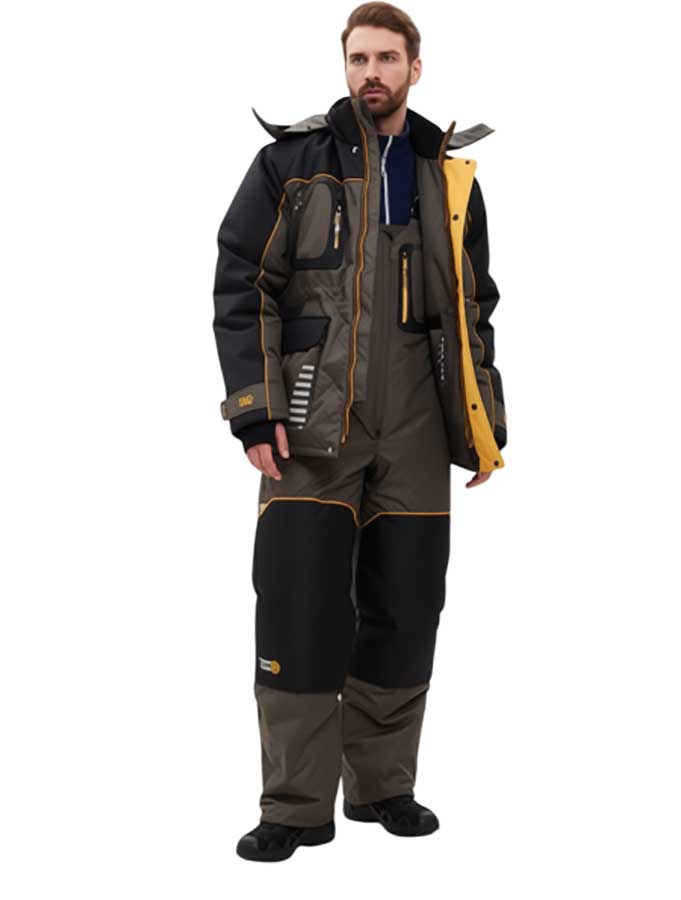 Костюм зимний Хантсмен Полюс Люкс V2 -45°С, хаки/черный