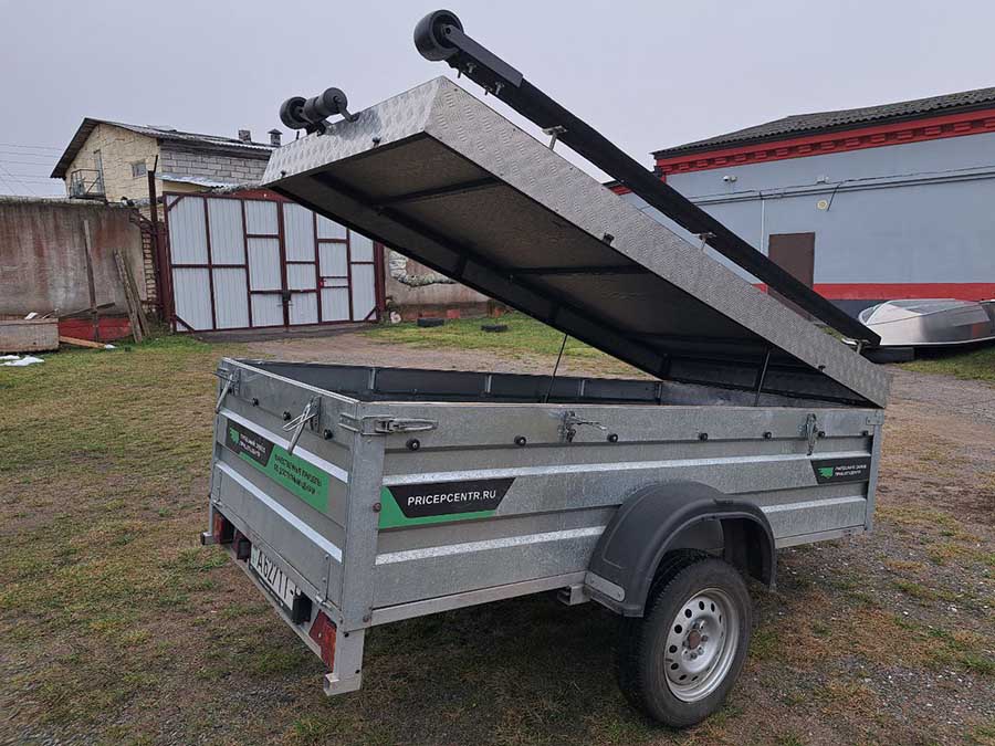 Прицеп бортовой Атлант 2513 (250х125 см, борт 51 см) с функцией самосвала, Б\У (2023 г.в.)